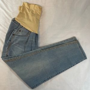 A Glow Ankle Maternity Jeans  Full - Coverage Belly Band Size: 16